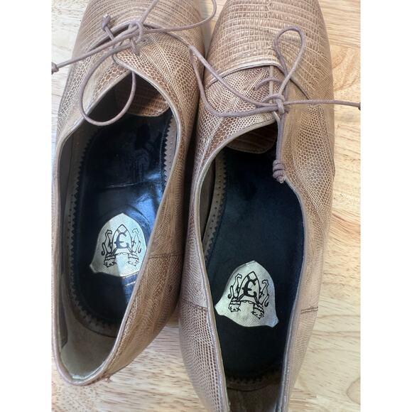 Vintage Joti Handcrafted in Italy Lizard Men\'s Dress Shoes Tan Size 8 JL main image 13
